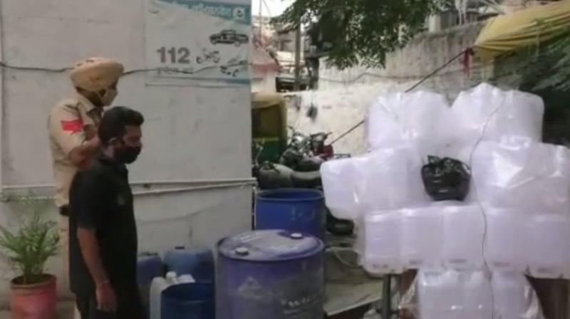 Ludhiana police seize large quantity of fake sanitizers Ludhiana police seize large quantity of fake sanitizers