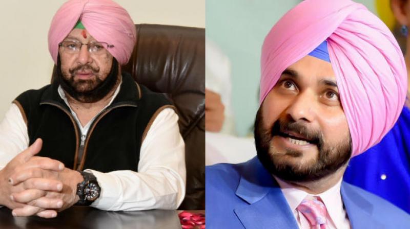 Capt Amarinder Singh and Navjot Singh Sidhu