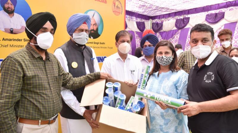 Sports Minister disburses training equipments worth Rs.95 lakh to 24 players Sports Minister disburses training equipments worth Rs.95 lakh to 24 players