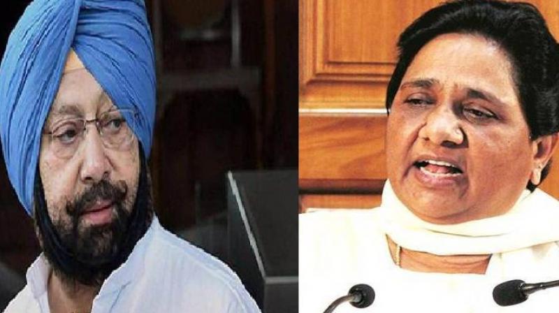 Captain Amarinder Singh and Mayawati Captain Amarinder Singh and Mayawati