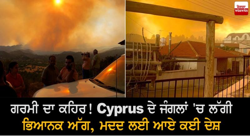 Massive forest fire in Cyprus