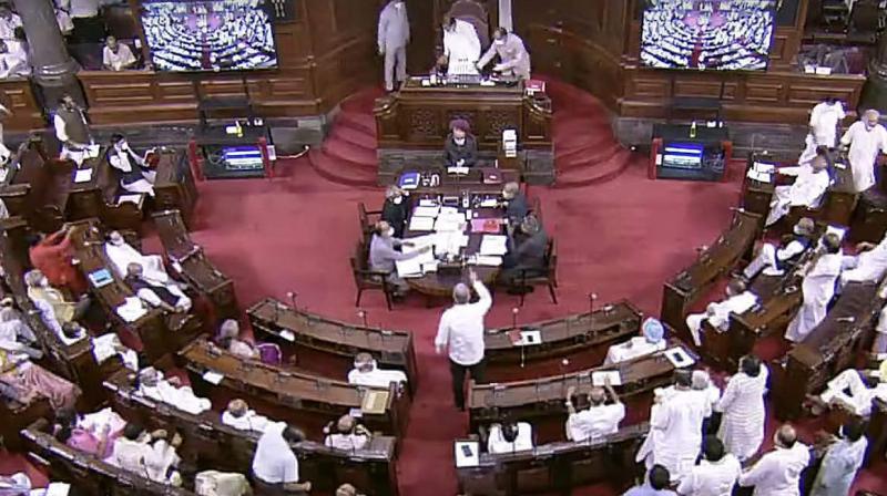 Both Houses adjourned for the day amid uproar by Opposition parties