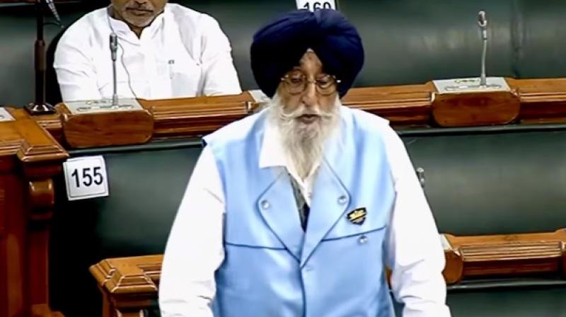 MP Simranjit Mann in Lok Sabha MP Simranjit Mann in Lok Sabha