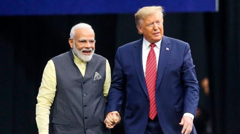 Donald Trump with Narendra Modi