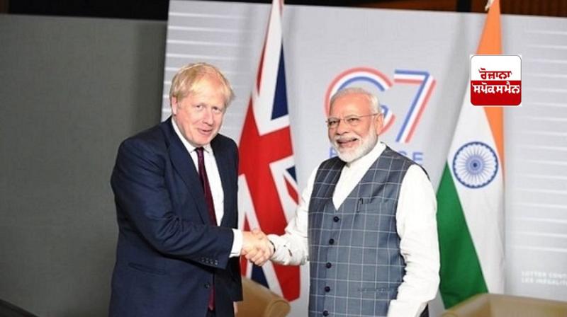 UK ਦੇ ਸਾਬਕਾ PM ਜਾਨਸਨ ਅਤੇ ਭਾਰਤ ਦੇ ਪ੍ਰਧਾਨ ਮੰਤਰੀ ਮੋਦੀ ਹੱਥ ਮਿਲਾਉਂਦੇ ਹੋਏ UK ਦੇ ਸਾਬਕਾ PM ਜਾਨਸਨ ਅਤੇ ਭਾਰਤ ਦੇ ਪ੍ਰਧਾਨ ਮੰਤਰੀ ਮੋਦੀ ਹੱਥ ਮਿਲਾਉਂਦੇ ਹੋਏ