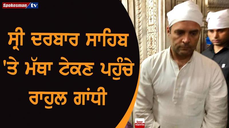 Rahul Gandhi Reached At Darbar Sahib Rahul Gandhi Reached At Darbar Sahib