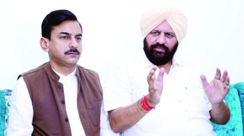 Harjit Singh Grewal and Vineet Joshi Talking to Media Harjit Singh Grewal and Vineet Joshi Talking to Media
