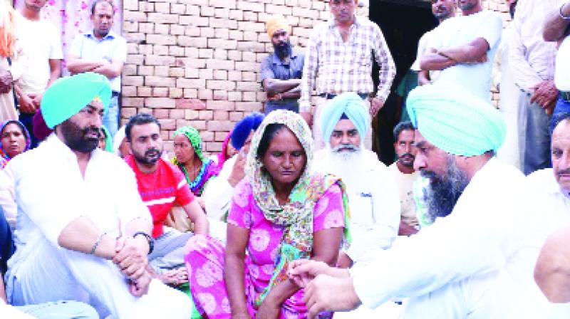  Sukhpal Singh Khaira  sharing their grief with Victims Family