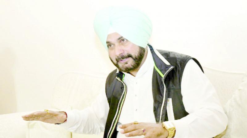 Talking to reporters, Navjot Singh Sidhu