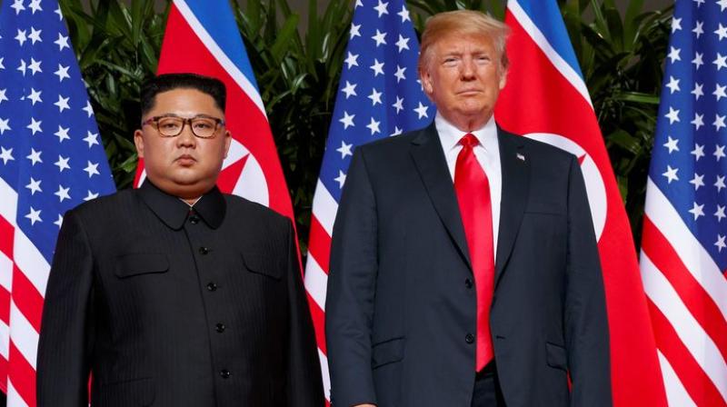 Kim Jong-Un with Donald Trump