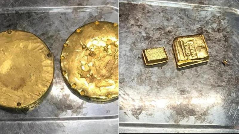 Gold worth over Rs 2 crore seized at Jaipur airport, 2 held Gold worth over Rs 2 crore seized at Jaipur airport, 2 held