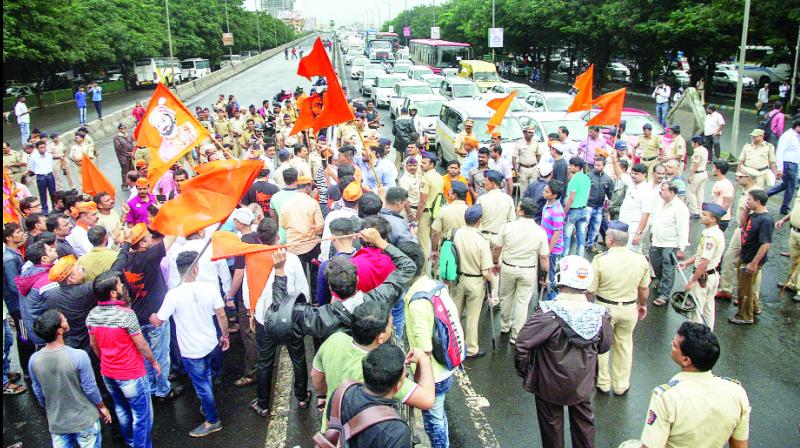 Marathas Protesting
