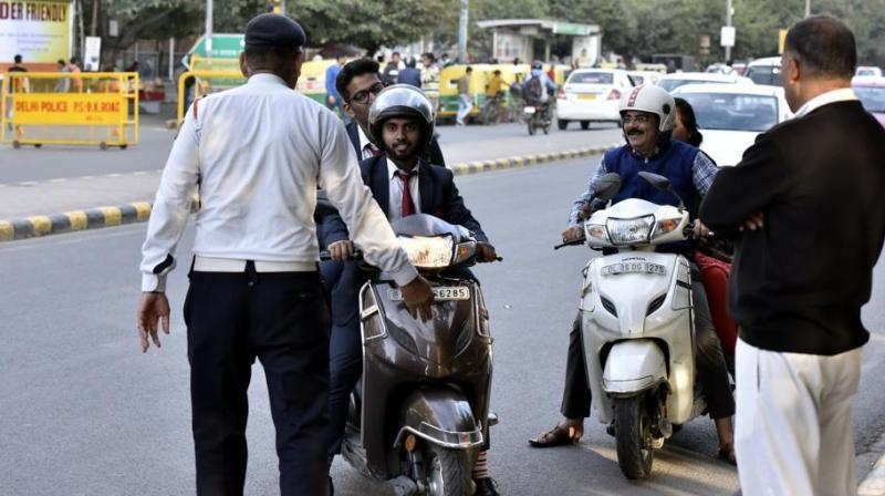 New motor vehicle act after in delhi decreases traffic rules violations by 66 percent