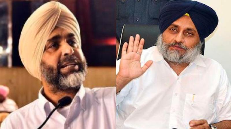 Manpreet with Sukhbir Badal Manpreet with Sukhbir Badal