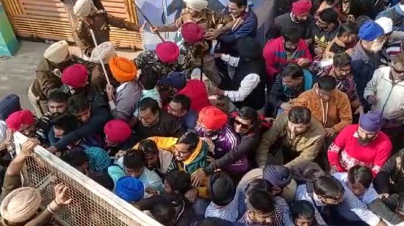 Protest Against CM Channi Protest Against CM Channi