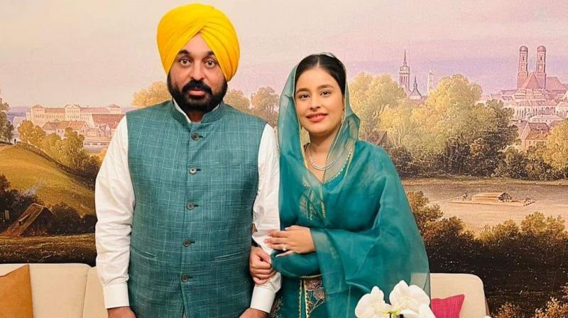 Punjab CM Bhagwant Mann and Dr. Gurpreet Kaur Punjab CM Bhagwant Mann and Dr. Gurpreet Kaur