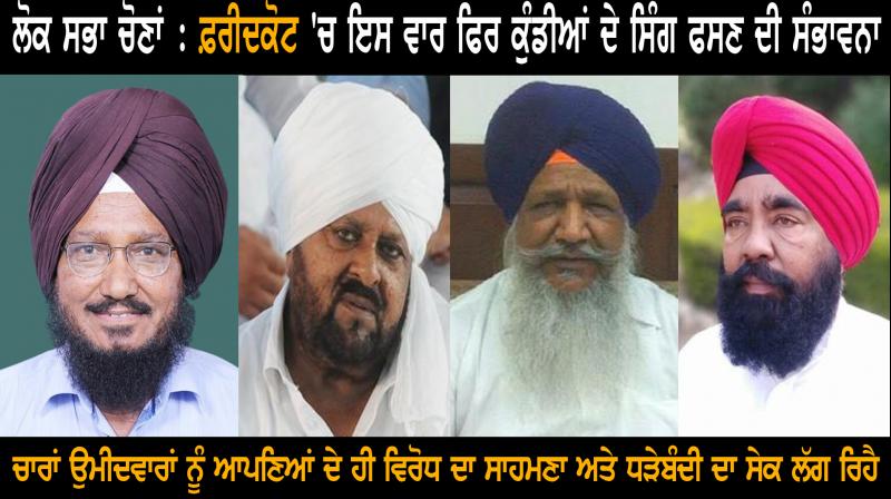 Lok Sabha elections : Four candidates have tough fight in Faridkot Lok Sabha elections : Four candidates have tough fight in Faridkot