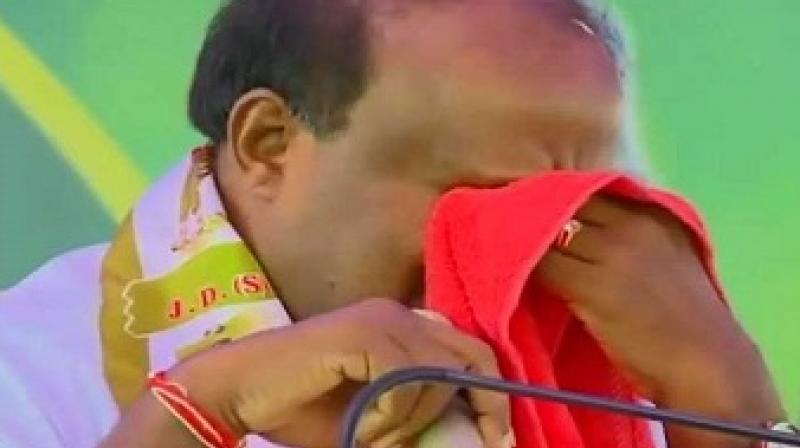 Kumaraswamy Breaks Down at Bengaluru Event Kumaraswamy Breaks Down at Bengaluru Event