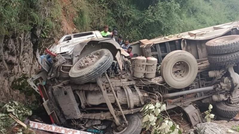 Three dead as truck falls into nallah in Udhampur