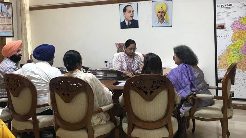 Dr. Baljit Kaur meeting with Education Department Dr. Baljit Kaur meeting with Education Department