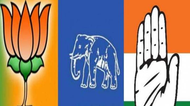 BJP, BSP, Congress BJP, BSP, Congress