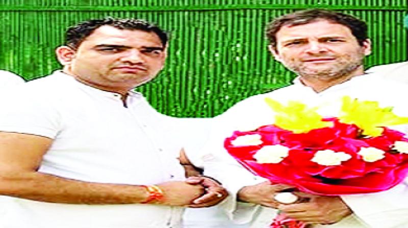 Rajan Sharma welcomes Rahul Gandhi 