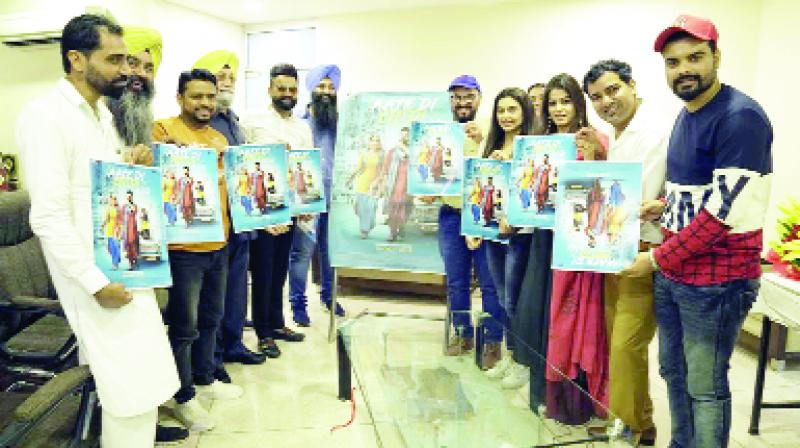 Poster release of Neeru Bajwa and Amit Mann upcoming Movie Aate Di Chiri