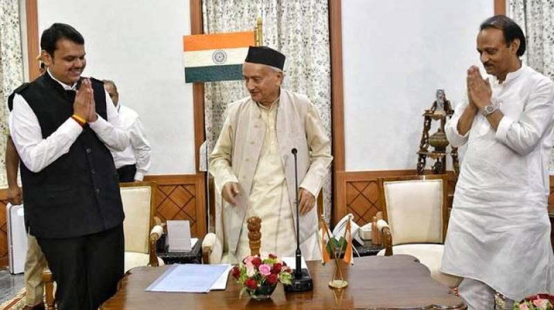 Devendra Fadnavis takes oath as Maharashtra CM, Ajit Pawar as his deputy Devendra Fadnavis takes oath as Maharashtra CM, Ajit Pawar as his deputy