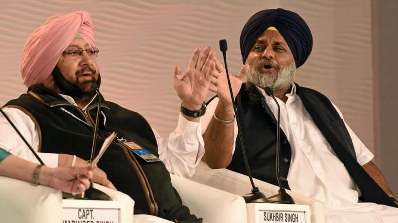 Captain Amarinder Singh and Sukhbir Singh Badal Captain Amarinder Singh and Sukhbir Singh Badal