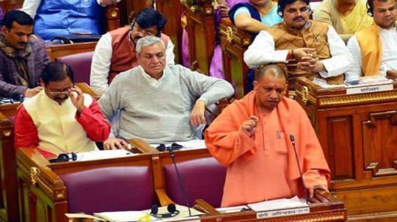 UP: More than 100 BJP MLAs sit on dharna against own govt! UP: More than 100 BJP MLAs sit on dharna against own govt!