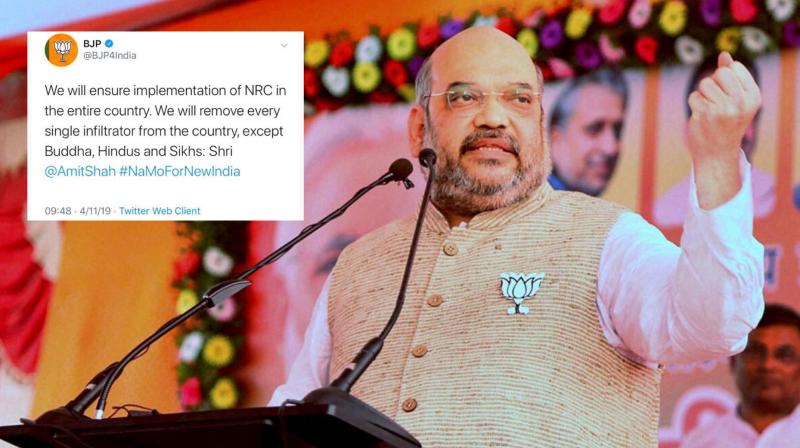 BJP Deletes Its Tweet on NRC