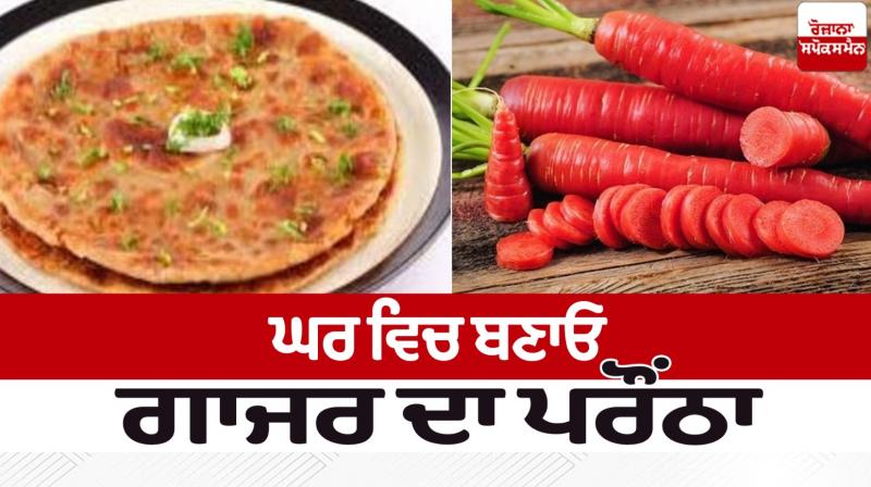 Make carrot paratha at home News in punjabi Make carrot paratha at home News in punjabi