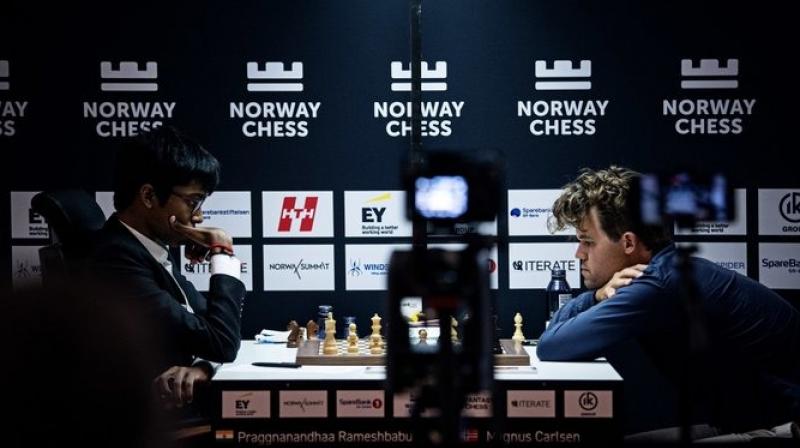 R. Pragyananda defeated world number 1 player Magnus Carlsen Norway Chess Tournament R. Pragyananda defeated world number 1 player Magnus Carlsen Norway Chess Tournament