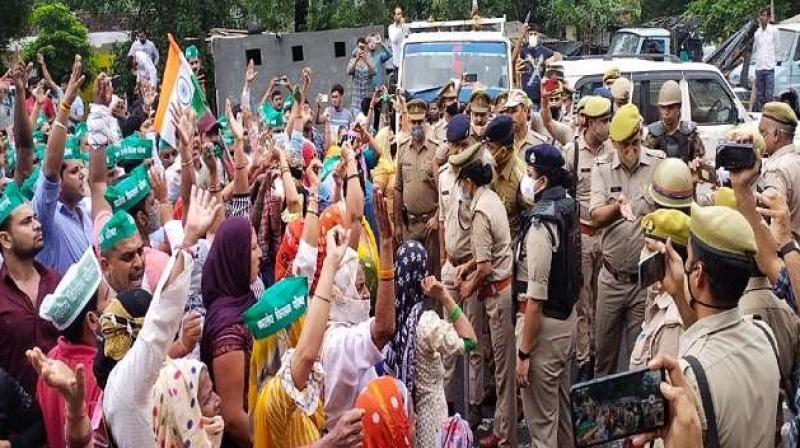 Farmers Protest for various demands in Nodia