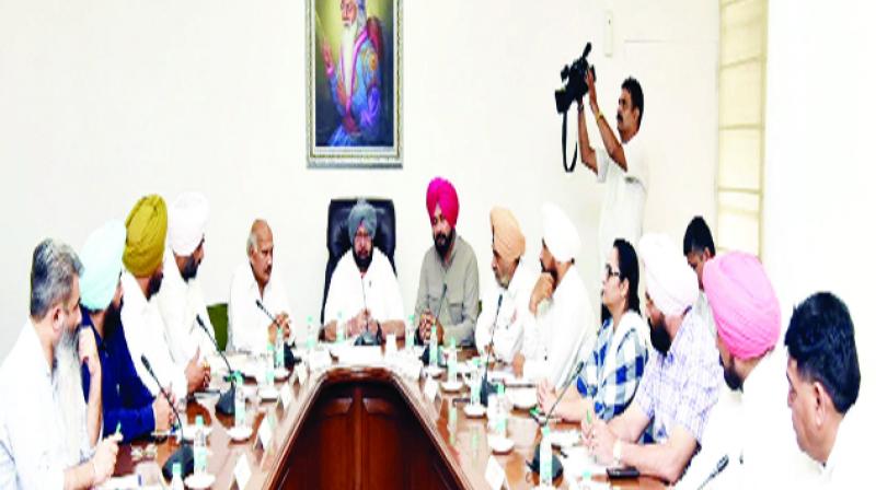 Presiding over the Cabinet meeting, Chief Minister Capt. Amarinder Singh