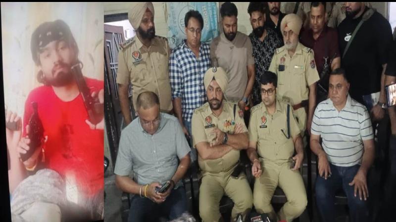 Encounter between police and gangster in jalandhar Encounter between police and gangster in jalandhar