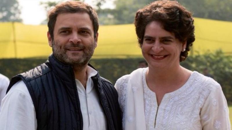 Rahul Gandhi and Priyanka Gandhi