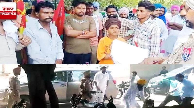 Protest against Sukhbir Badal in Faridkot Protest against Sukhbir Badal in Faridkot