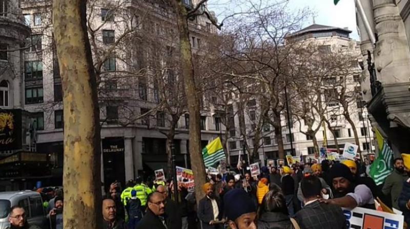 A picture out of the Indian Embassy in London A picture out of the Indian Embassy in London