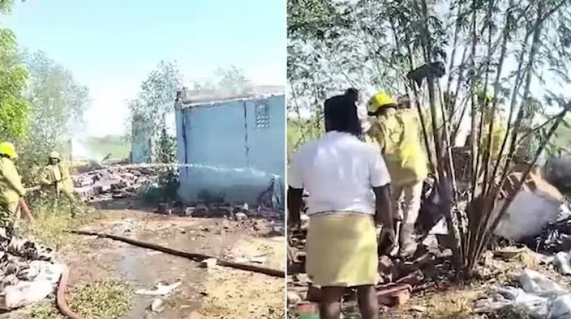 Explosion at a firecracker manufacturing unit in Tamil Nadu Explosion at a firecracker manufacturing unit in Tamil Nadu