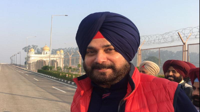 Navjot Sidhu arrives at Dera Baba Nanak