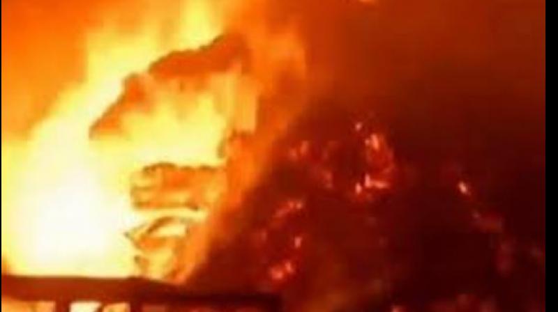 Delhi Cracker Godown fire Delhi Cracker Godown fire