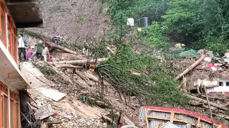 Temple collapses due to landslide in Shimla, 9 killed