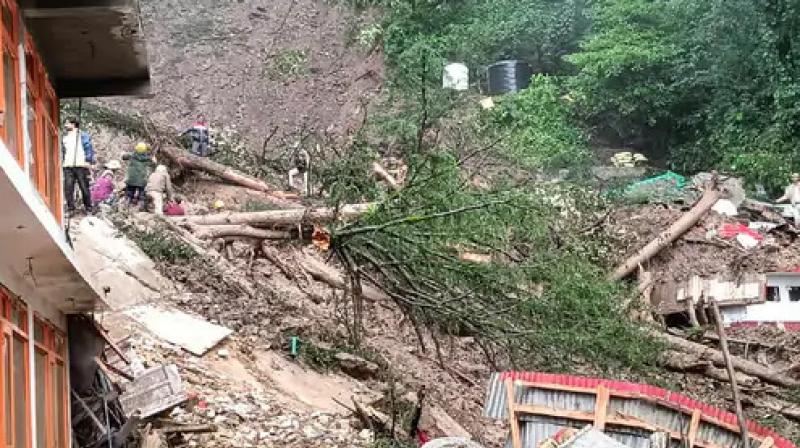 Temple collapses due to landslide in Shimla, 9 killed Temple collapses due to landslide in Shimla, 9 killed