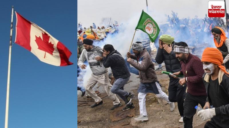 Canadian Sikhs raised their voice against 'torture on farmers' in India News in punjabi Canadian Sikhs raised their voice against 'torture on farmers' in India News in punjabi