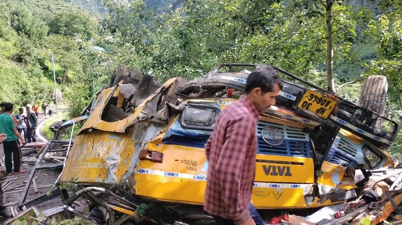 16 dead and several injured as bus falls off cliff in Kullu 16 dead and several injured as bus falls off cliff in Kullu