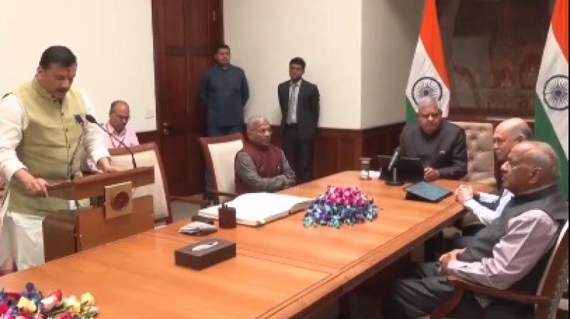AAP leader Sanjay Singh takes oath as Rajya Sabha member AAP leader Sanjay Singh takes oath as Rajya Sabha member