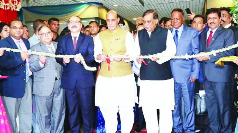 Rajnath Singh And Others During Inaugurates