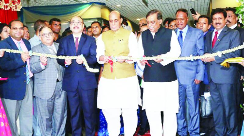 Rajnath Singh And Others During Inaugurates Rajnath Singh And Others During Inaugurates