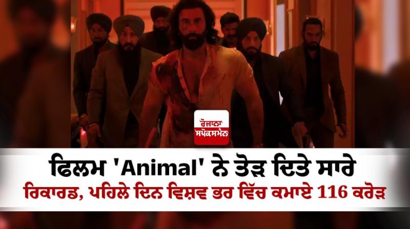 The film 'Animal' earned 116 crores worldwide on the first day